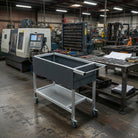 ALUMINUM INDUSTRIAL MATERIAL HANDLING CART 59″ x 24″ x 44.5″ - Made Here Industrial Products