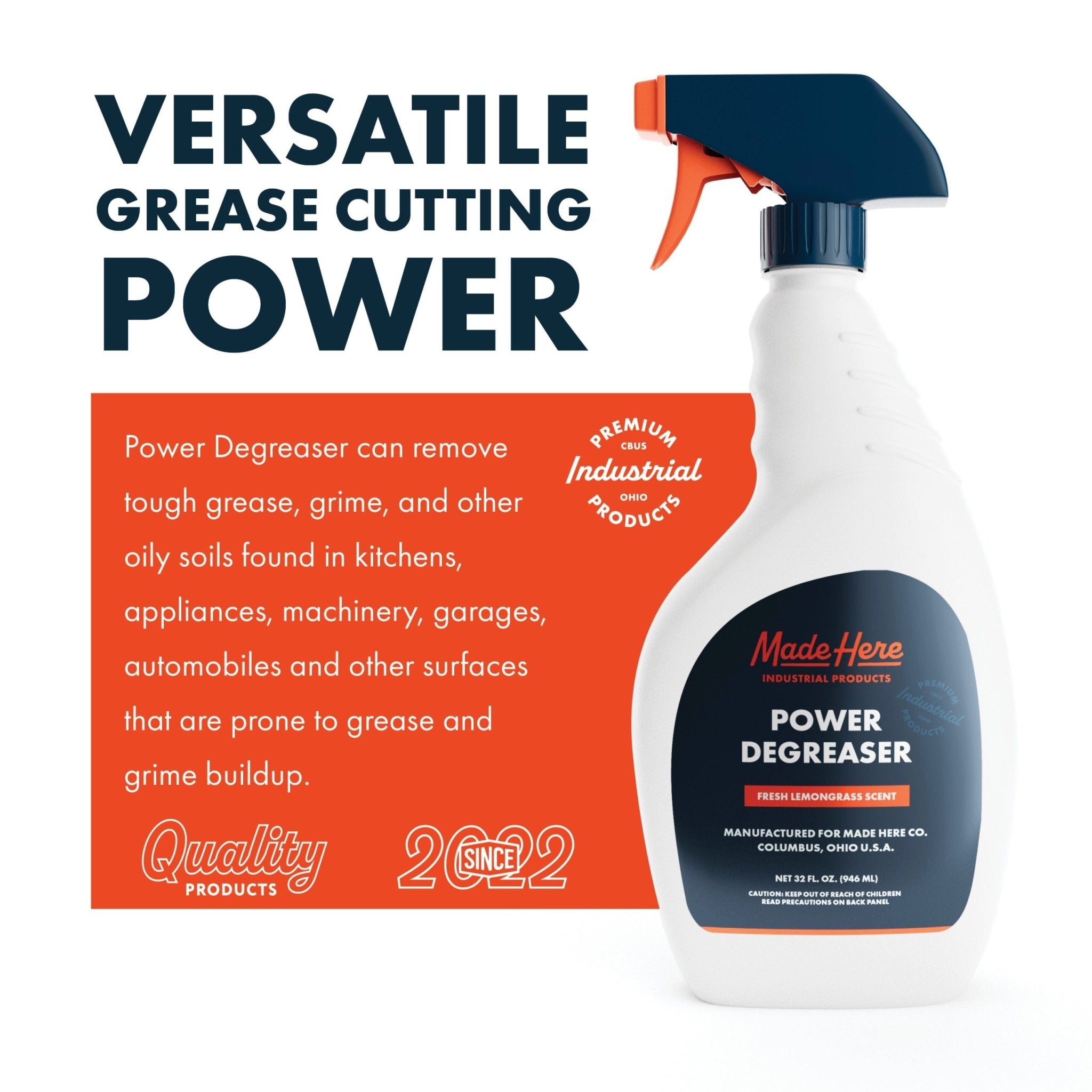 Power Degreaser – (32oz) - Made Here Industrial Products