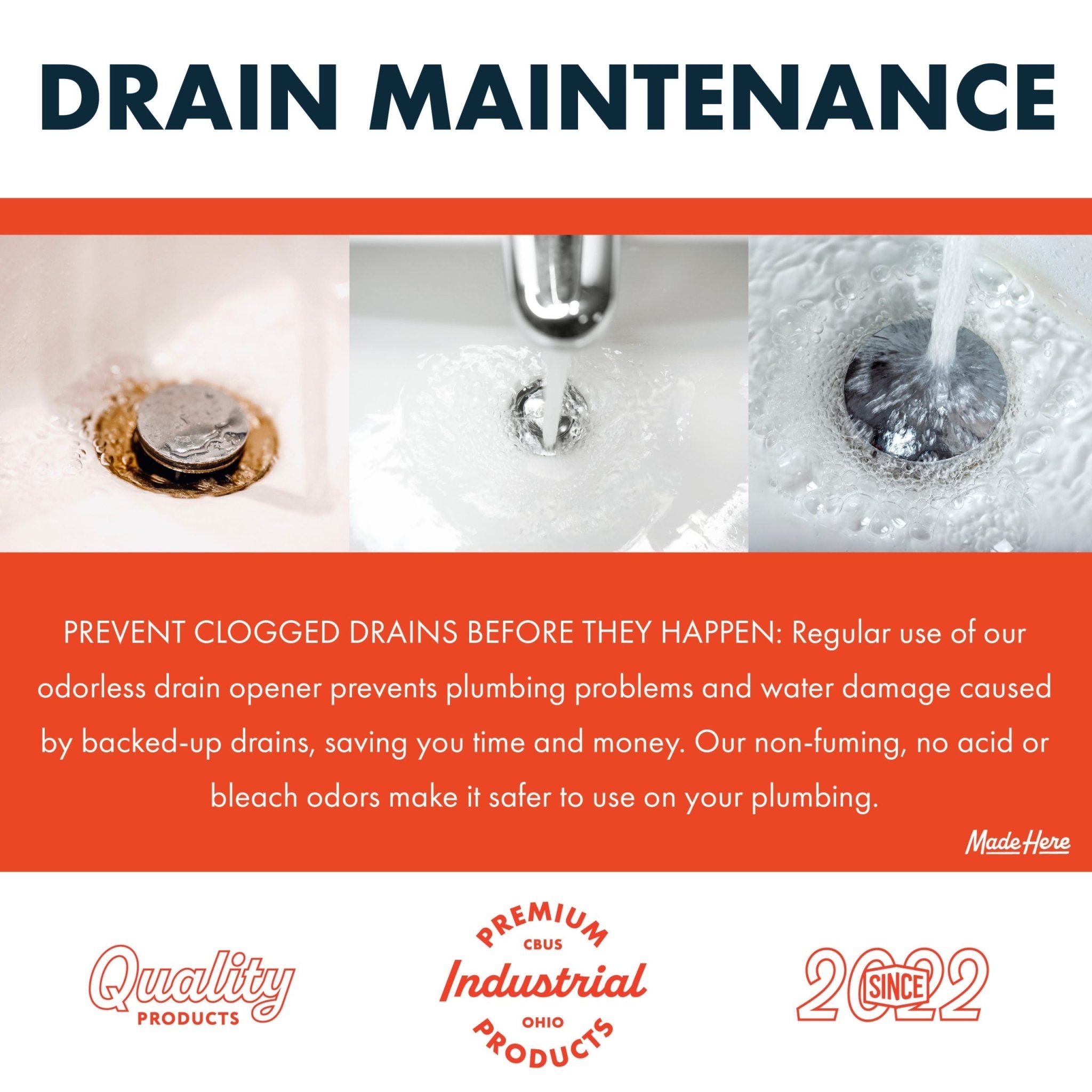 Quick - Acting Liquid Drain Opener - Made Here Industrial Products